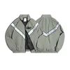 Maden Ordu Bombacı Ceketler Erkekler Için Vintage Eğitim Suit Vibe Rüzgar Yansıtıcı Kapüşonlu Hızlı Kuruyan Ceket Erkek Mavi 210927