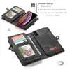 Luxury Magnetic Removable Case för iPhone 12 Mini 11 Pro XS Max XR X 7 8 6 S plus se 2Leather plånbok kort telefonväskor täcker