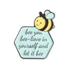 Bee Plant Emaille Broches Pin voor Vrouwen Mode Jurk Jas Shirt Demin Metalen Grappige Broche Pins Badges Promotie Gift