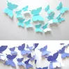 3D Butterfly Wall Wklejony PVC Lekki Motyl Dla Dekoracji Domu Naklejki Ścienne Kids Baby Room Sypialnia Sufit Home Decor 1BAG / 12 sztuk HHC6972