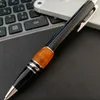 Cristal sur le dessus stylo à bille en résine noir et argent stylo à bille bureau M B stylos avec numéro de série