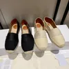 Diseñador Mujer Zapatillas Woody Cuña Mula Glyn Plataforma Alpargata Impresión blanca Carta Lienzo Sandalia Tacones altos Zapatos planos con parte inferior de goma