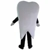 Costume de mascotte de dents blanches d'Halloween de haute qualité personnaliser le personnage de thème d'anime de dessin animé taille adulte Carnaval Noël tenue de fête en plein air