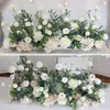 Dekorativa blommor kransar 100cm utvidgning parti firande bröllop dekoration bakgrund blomma arrangemang simulering väg ledande rad