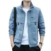 Herrjackor M￤n Men Coat Jacket 2022 Solid Color Multi Pockets Stand Collar Simple Spring For Daily Wear