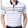 Brand Casual Summer Striped Short Sleeve Polo Shirt Men Poloshirt Jersey Pocket Mens Polos Tee Shirts Dress Fashions 32554 210401