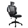 US Stock Techni Mobili Modern High-Back Mesh Executive Office Furniture Chair with Headrest and Flip-Up Arms, Black a53 a42