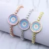 2021 Hoge kwaliteit Turkse boze oog armband vrouwen meisjes glanzende stenen tennis ketting verstelbare beste vriend sieraden cadeau