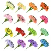 Coroas de flores decorativas 12/36 pçs mini estame artificial flor de seda buquê falso diy guirlanda acessórios para álbum de recortes decoração de casamento para