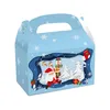 12st/Set 3d Christmas Treat Boxes Paper Present Box Candy Cookie Wrapping Elf Santa Snowman Reindeer HH21-844