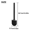 Mini Toilet Brush Flexible Bowl Brushes Cleaner Head with Silicone Bristles Wall Mounted Holder for Bathroom Cleaning Accessories