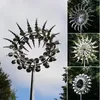 Lampy słoneczne 2021 Unikalne i magiczne metalowe wiatrak Dynamiczne spinnerów wiatrowe łapacze mocy Wind Exotic Yard Patio Lawn Garden Deco2339