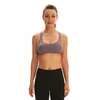 Roupas de Yoga Fitness Sports Sutiã Nudeu Skin-Friendly Cross Back Ginásio Roupas Mulheres Underwears Running Exercício Exercício Não-Aço Anel Vestuário