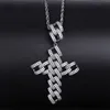 Rhombic Personality Pendant Halsband Zircon Mans halsband Hip Hop -smycken Iced Out Pendant For Women's New2467540