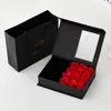 Creative Eternal Soap Rose Small Gift Box Exquisite Valentines Day Jewelry Cases Marriage Ring Boxes Holder