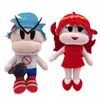 2pcs Set Game Friday Night Funkin Plushies Figures Boyfriend Girlfriend Plush Toys Stuffed Characters Soft Dolls Fans Kids Gift H1025