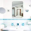 Wall Stickers Dressing Mirror Sticker Oval Self Adhesive Room Decor Stick On Art