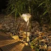 Sollampor 4sts LED Garden Light Outdoor Powered Diamond Lamp Vattentät Landskapsbelysning för Patio Lawn Dekoration