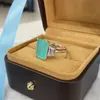Blue Paraiba Turmaline Versprechen Ring Emerald Cut CZ Sterling Sliver Schmuck für Frauen297T5336397