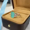 Blue Paraiba Tourmaline Promise Ring Emerald Cut CZ Sterling Sliver Jewelry for Women297T7570897