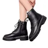 Women Boots Platform Shoes Chaussures Triple Black Womens Cool Motorcycle Boot Leather Shoe Trainers Sports Sneakers Size 35-40