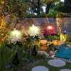 Chrysanthemum bloemen zonne-licht led outdoor tuin simulatie bloem gazon plug-in land landschap lampen