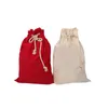 Merry Christmas Sack Santa Claus Candy Gift Bag Red Drawstring Sacks Festival Party Supplies Happy New Year