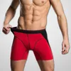 4 stks / partij Katoen Lange Been Heren Boxer Ondergoed Cuecas Calzoncillos Broek Mannen Shorts Losse Calecon Giet Homme Mens Boxers XXXL SH190906