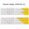 10st / pack 3d tegel självhäftande vägg klistermärken vattentät skum panel tapet skal och pinne sovrum bakgrund kök dekor y0805