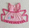 Dinosaur Love Girl Dress Valentine's Day Baby Children's Clothing Spring Long Sleeve Dress for Cute Little Girls G1215