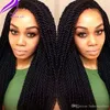 Noir/marron/bourgogne couleur havane torsion dentelle avant perruque synthétique tressage perruques pour les femmes afro-américaines cheveux tressés