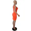 Sommer Casual Frauen Mini Kleider Mode Ärmel Bodycon Natürliche Candy Farbe Über Knie Plus Größe Großhandel Kleidung 8103