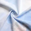 Robe bleue transparente en maille sexy, manches longues, col rond, sac rouge, hanche, slim, sexy, club français, mini robes florales pour femmes, 2021, Y1006