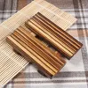 Creative retro carbonized bamboo Wooden soap holder simple 4 style soaps box home Bathroom Accessories db858