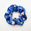 Silky Satin Hair Scrunchies Ball Game Printed Elastic Scrunchie Hair Scrunchy Bands Girls Ponytail Holder Hair Rings Bobble Bracelet Bangle Wristbands G82R19W