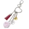 Rose Tassel Keychain Pendant Creative Heart Shaped Mother's Day Keyring Fashion Accessories Gift