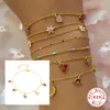 Canner Delicate Zirconia Fruit Armband met Druif Hangers 100% Real 925 Sterling Zilver 2021 Zomer Trend Vrouwen Fijne Sieraden