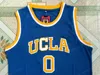 2021 Russell 0 Westbrook UCLA Bruins College Basketball Jersey All Stitched Blue Top Quality Size S-2XL