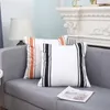 Cushion/Decorative Pillow Twill Waterproof Cushion Cover Patio Garden Outdoor Covers Black Orange Striped Decorative Case Sofa Home Decor