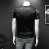 Camisetas de talla grande 7XL para hombre, ropa informal ajustada de manga corta de verano, camiseta informal con estampado de personajes Retro para hombre, camisetas divertidas 210527