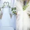 25 till 100 meter vit organza bröllopsdekoration tutu baby shower tulle roll för fest evenemang DIY dekor leverans