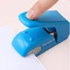 2022 New Creative Mini Stapler Safe Staple Office Paper Bindande Stareless Staplers Without Staples