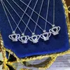 Sparkly Zirkoon Kroon Hanger Ketting Vrouwen Leuke Ketting Kettingen voor Gift Party Mode-sieraden Accessoires