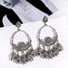 Boho étnico grande tallado turco cuelga pendiente hecho a mano clásico oro vintage campana tasel pendientes para las mujeres joyería gitana