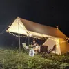 Top Grade Luksusowy namiot bawełniany 3-4 Ludzie Stal Polak Odkryty Camping Tkaniny 220x220xH200cm Namioty i schroniska