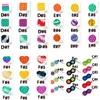 Finger Toys Keychain Simple Square Round shape Rainbow Tie-dye And Solid Color Key Chain push bubble Sensory Fidget Toy G52XJ3G