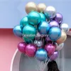 12 "Metallisk latexballongfestdekoration metallballonger julfirande dekor 100 st flera färger