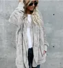 Giacche da donna di grandi dimensioni 5XL giacca in pelliccia sintetica giacca da donna moda punto aperto inverno con cappuccio manica lunga femminile Fuzzy