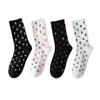 Mignon chiffres imprimer chaussettes femmes fille décontracté coton respirant chaussette pour cadeau fête mode bonneterie de haute qualité