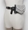 Bolsas de cintura Blingbling Rhinestone Fringe Tassel Packs Mulheres cinto de couro PU destacável com bolsa de telefone Carteira de rua Chest3101645